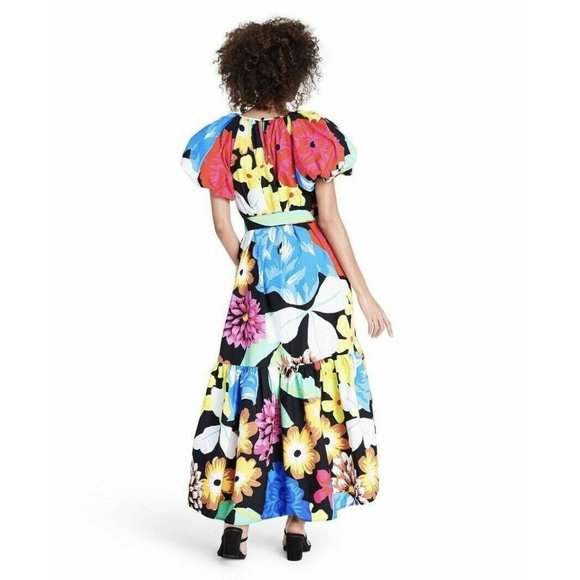 Christopher John Rogers For Target Floral Puff Sleeve High-Low Dress XXS Multi - Picture 5 of 12